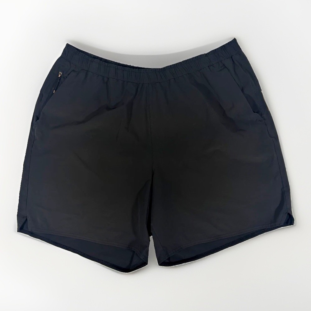 REI Co-op Men's Black Athletic Shorts L 4" Drawstring Elastic Pockets